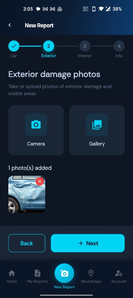 CarSee app home